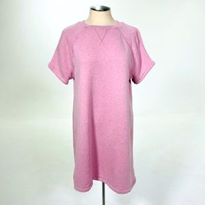 Madewell Pink Airyterry Sweatshirt Dress